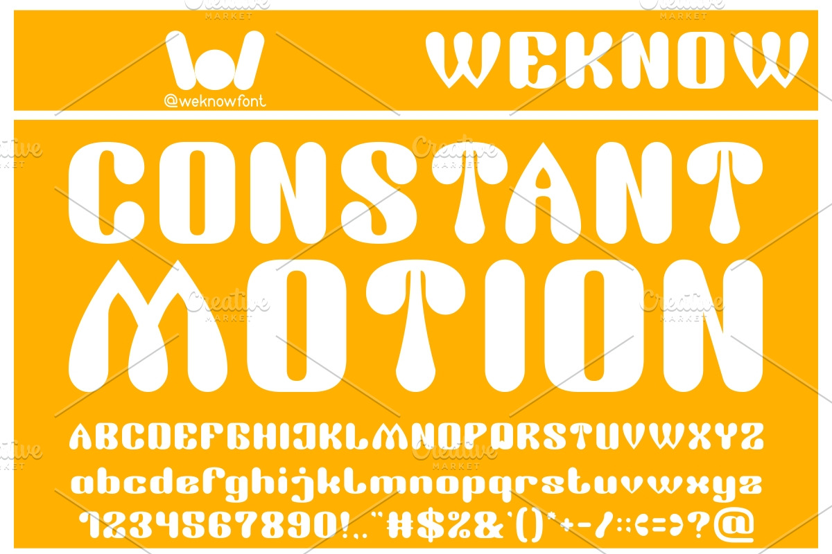 Constant motion font, a Font by weknow (Photo 1 of 8)