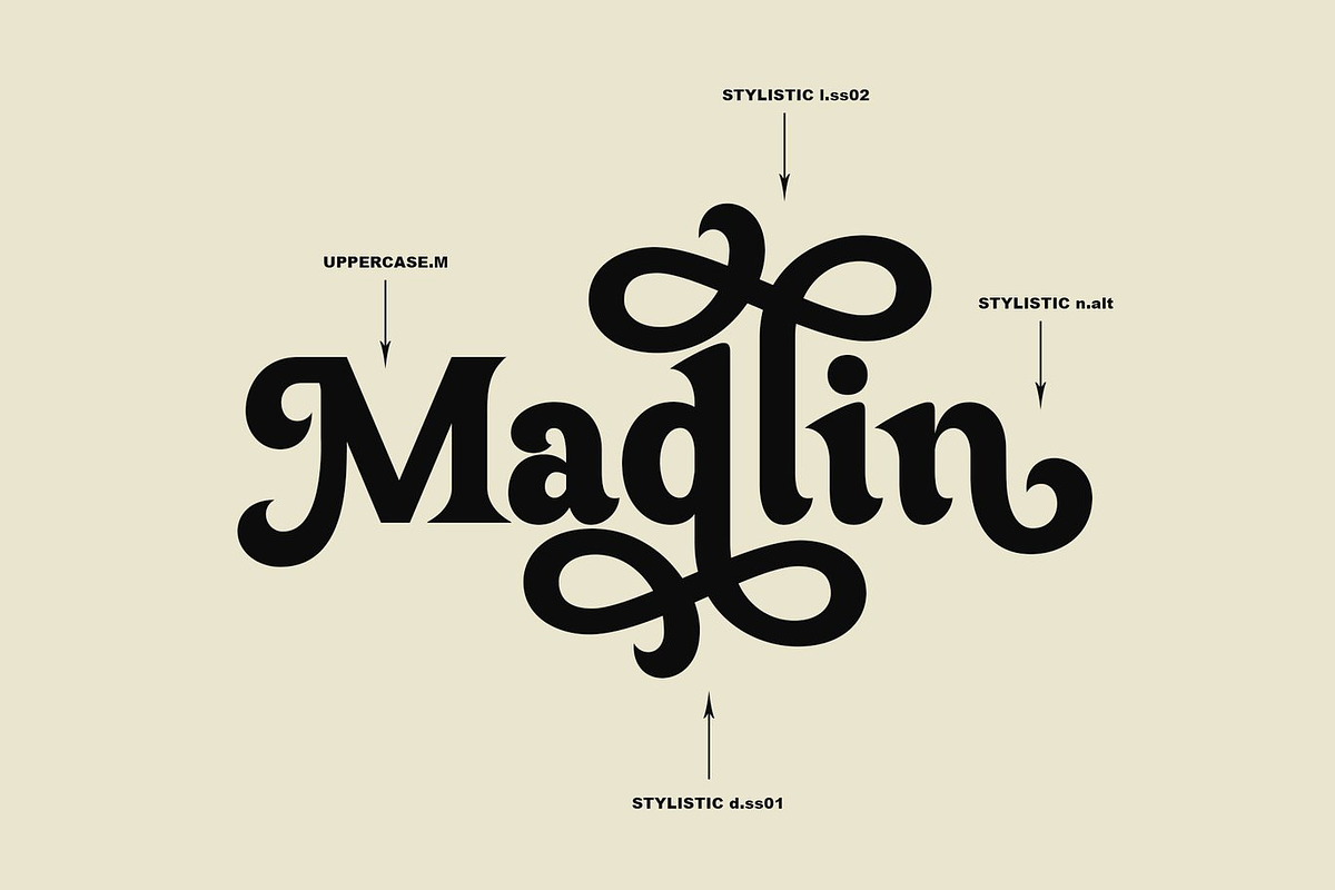 Madlin - Ligature Serif Font, a Serif Font by Luna Shop (Photo 6 of 6)