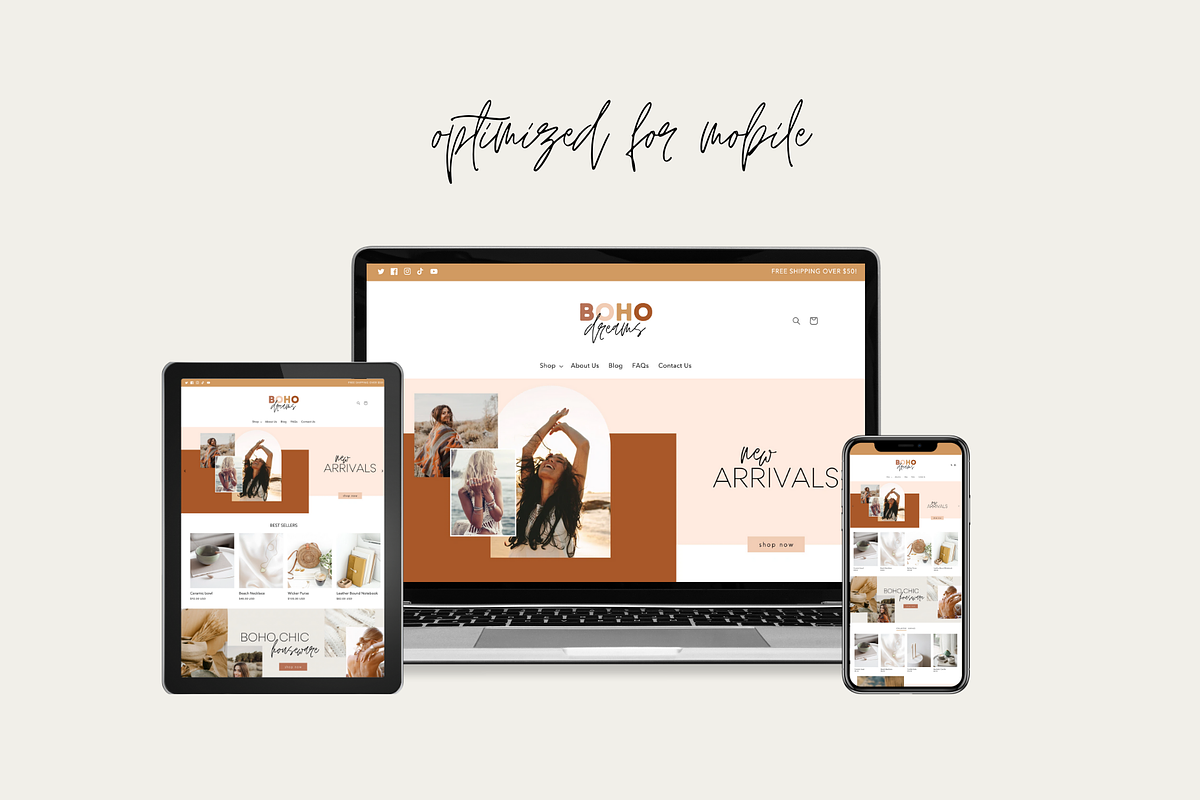 Easy Shopify Theme I Boho Love, a Shopify Template by Easy Website Themes (Photo 6 of 11)