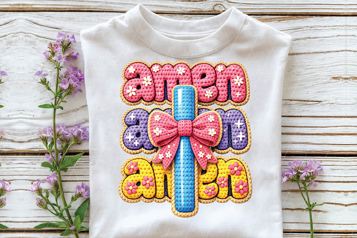 Floral Amen Christian Easter PNG, an Illustration by DreamPrint404 (Photo 3 of 6)
