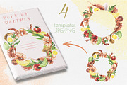 Shrimp Salad Wreath Template, an Illustration by NATASHA CHU (Thumbnail 2 of 4)