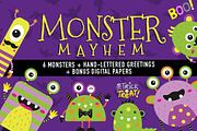 Monster Mayhem, a Decorative Illustration by Quirky Queen Media (Thumbnail 1 of 6)