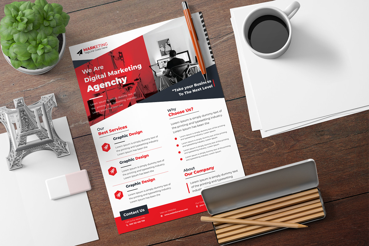 Corporate Theme Business Flyer, a Marketing Template by Graphiexperto (Photo 5 of 5)