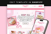Pink Bakery Shopify Theme Store, a Shopify Template by Template Twist Shop (Thumbnail 1 of 8)
