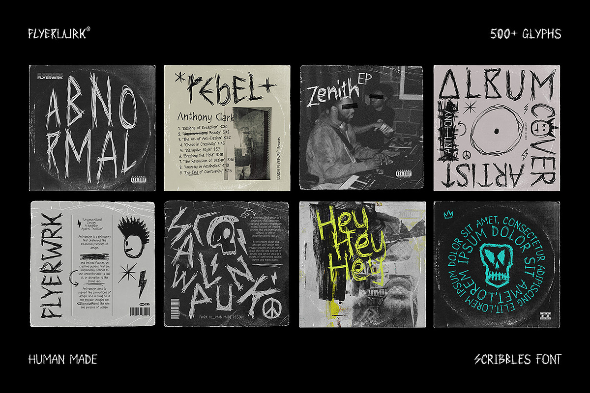 Scrawlpunk - Scribbles Font, a Handwritten Font by FLYERWRK (Photo 2 of 10)