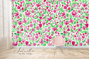 Pink florals seamless pattern, a Pattern Graphic by SirenaArt (Thumbnail 9 of 11)