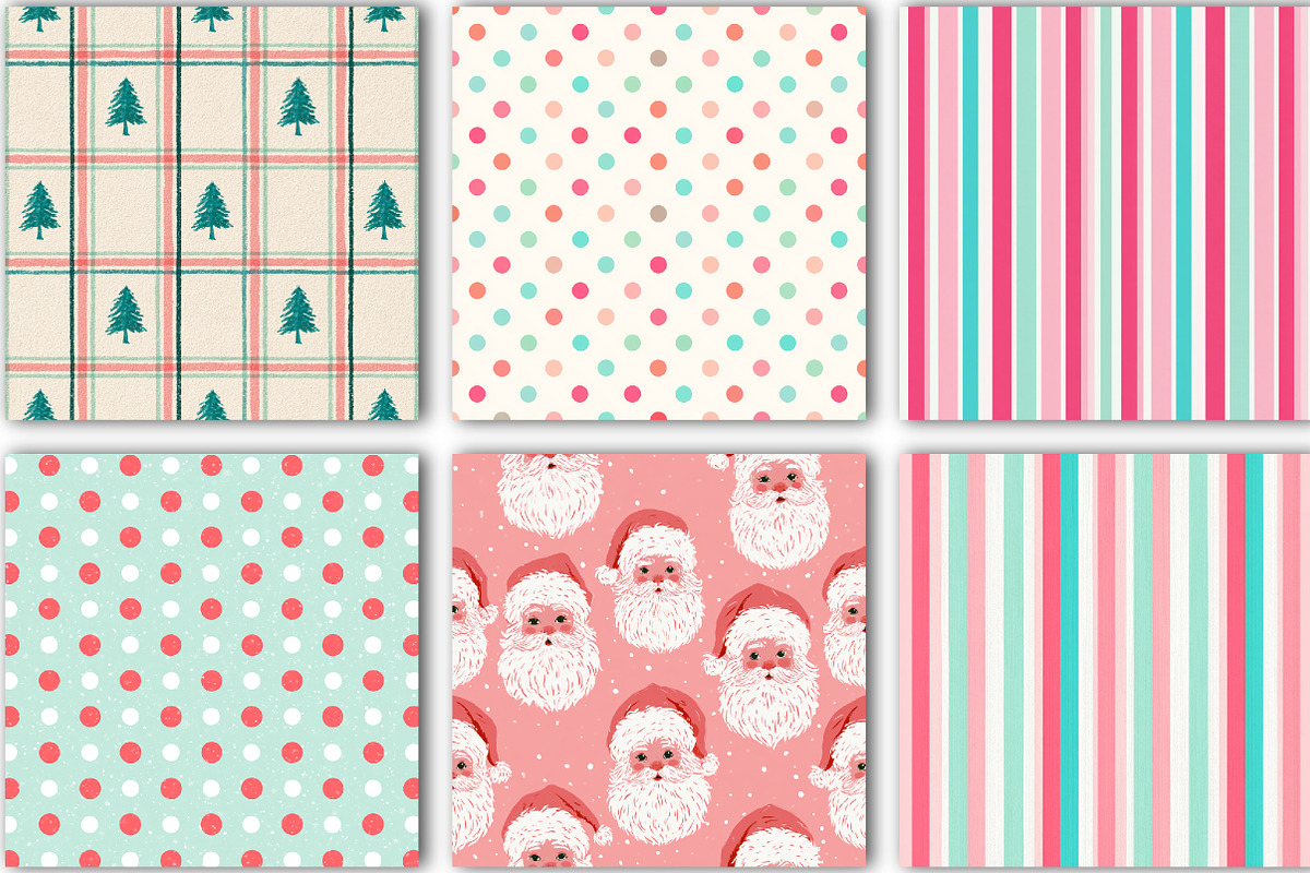 Pink Christmas Seamless Pattern, a Pattern Graphic by Black Bird Studio (Photo 5 of 6)