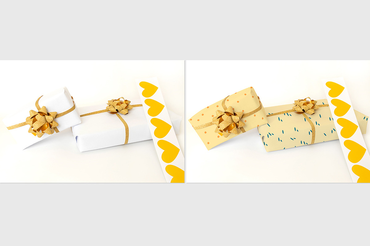 GIFT WRAP MOCKUPS PSD Layered, a Packaging Mockup by bazarova (Photo 2 of 20)