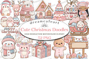 Cute Christmas Doodles PNG, an Illustration by DreamCafeArt (Thumbnail 1 of 8)