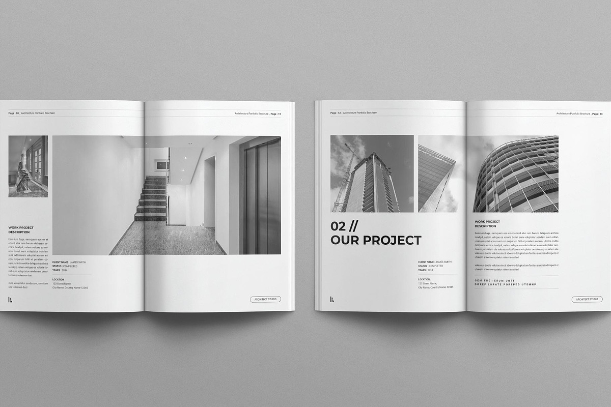 Architecture Portfolio Brochure, a Brochure Template by MassiveCreator (Photo 5 of 8)