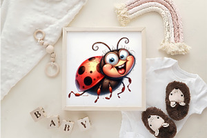 Funny Ladybug Sublimation Clipart