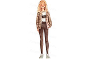 Happy teenager watercolor PNG set, a Person Illustration by Bubert Art (Thumbnail 5 of 8)