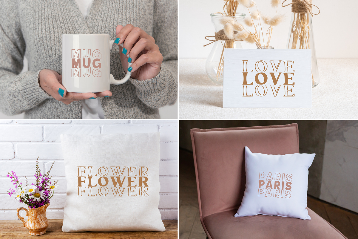 Stacked Fonts Bundle 12 Fonts, a Sans Serif Font by Sofia Skoog (Photo 3 of 9)