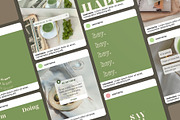 Green Quote Instagram Templates, a Social Media Template by DesignbySamVN (Thumbnail 2 of 6)