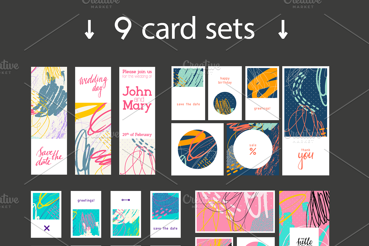 Abstract patterns and cards set #1, a Pattern Graphic by pixelwerk (Photo 4 of 5)