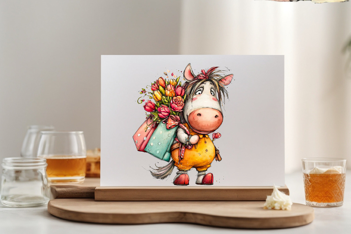 Whimsical Mother's Day Horse Clipart, an Illustration by SVGArt (Photo 6 of 9)