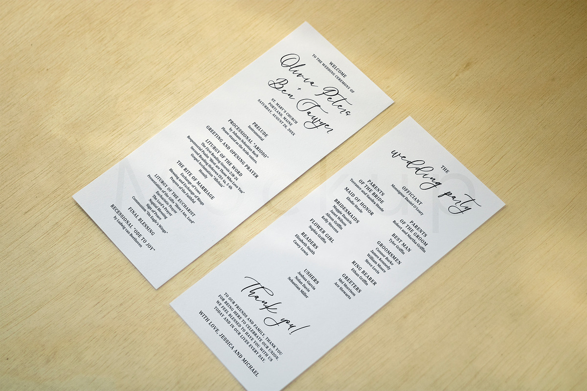 4x9 Card Mockup on Wood Background, a Print Template by ILLONA GRAPHICS (Photo 4 of 5)