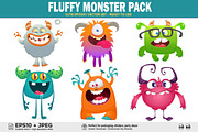 Puffy Pops - 6 Cute Monsters, a Decorative Illustration by D R A W K M A N (Thumbnail 1 of 9)