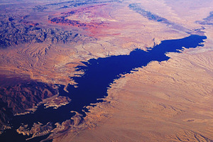 Flight from vegas stock photo