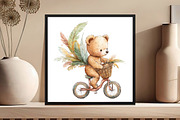 Fanny Teddy Bear Boho Clipart, an Illustration by DreamCafeArt (Thumbnail 4 of 5)