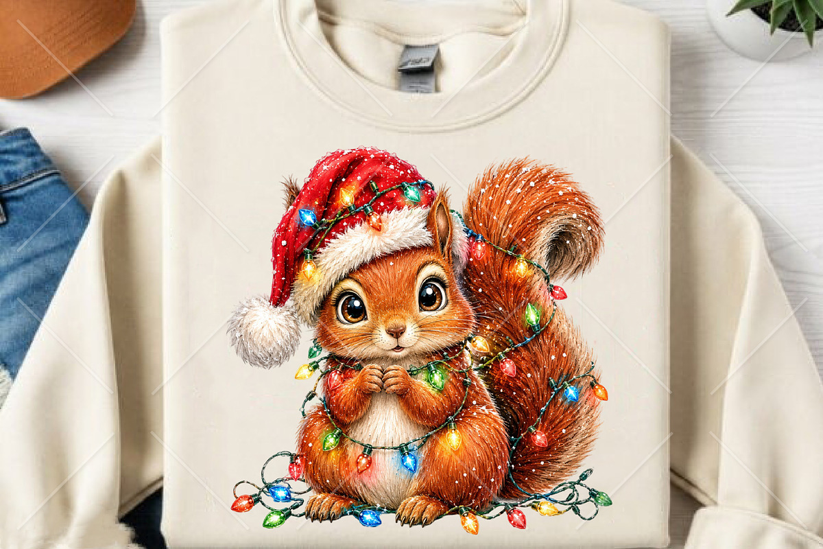 Christmas Squirrel Clipart PNG, a Seasonal Illustration by Canvas Craft (Photo 2 of 6)