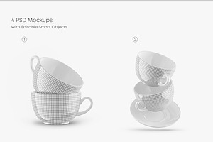 Glossy Coffee Cup Mockup Set