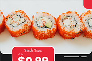 Sushi Restaurant Instagram Post, a Social Media Template by FDR Studio (Thumbnail 5 of 6)