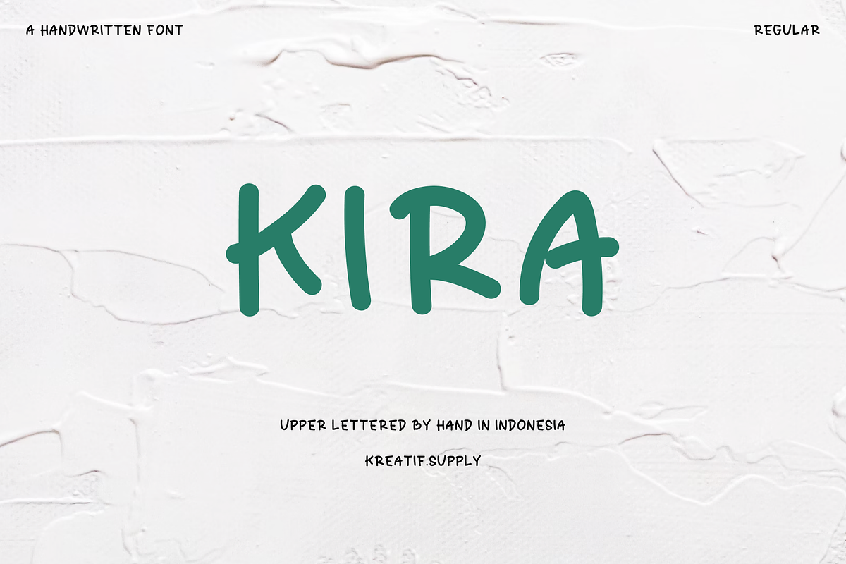 Kira - Handwritten Font, a Handwritten Font by Kreatif Supply (Photo 1 of 6)