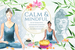 Calm And Mindful Watercolor