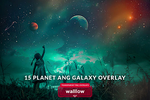 Planet & Galaxy Transparent Overlays