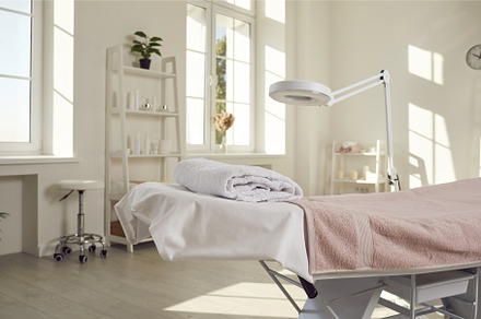 Empty interior of spa room or beauty, a Health & Medical Photo by StudioRomantic