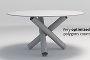 Minotti Van Dyck dining tables, a Furniture 3D Model by WidhiMuttaqien (Thumbnail 11 of 12)