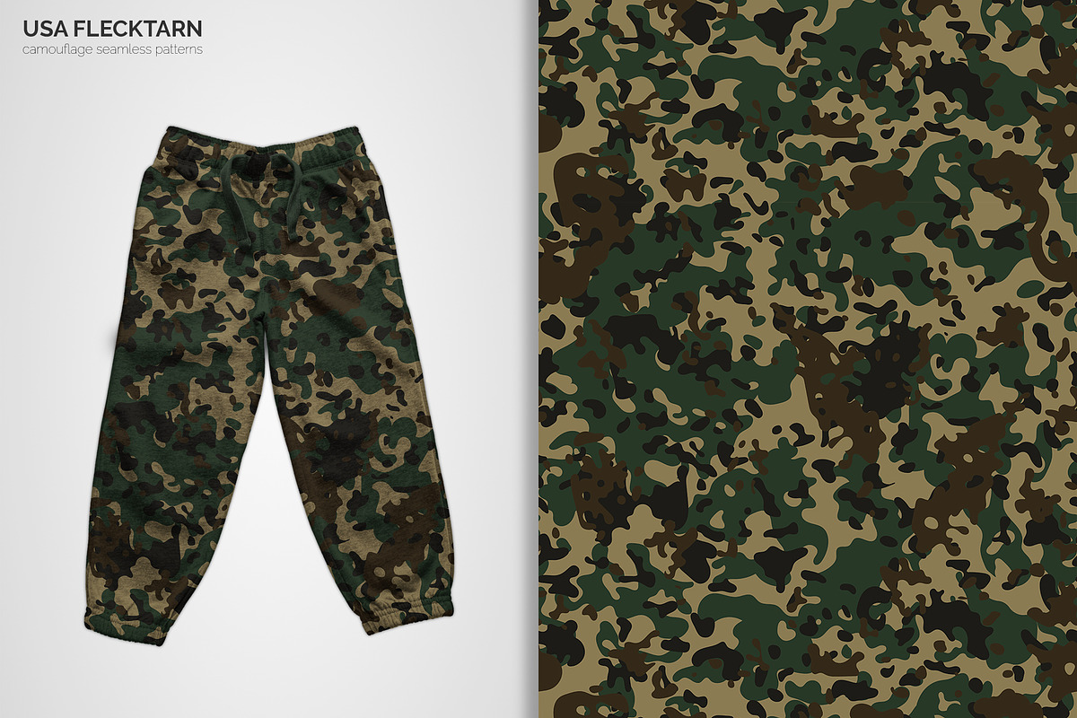 USA Flecktarn Camouflage Patterns, a Pattern Graphic by 3Y_Design (Photo 5 of 6)
