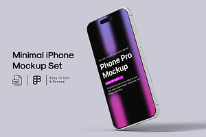 Minimal iPhone Mockup PSD and Figma