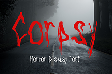 Corpsy | Trashed Horror Font