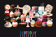 Birthday Party Collage Elements, an Object Graphic by Anzhelika (Thumbnail 3 of 10)