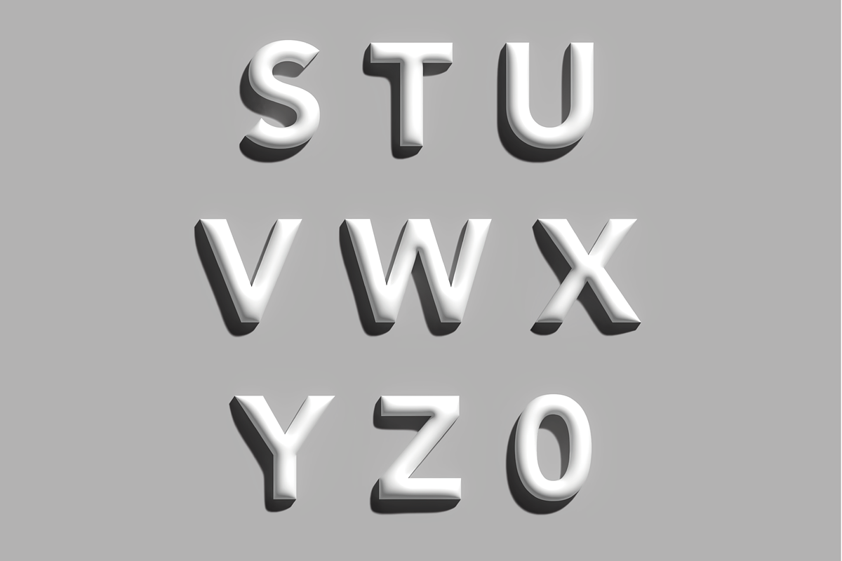 3D Plastic Letters & Numbers, an Object 3D Model by Graphic Pattern Studio (Photo 4 of 6)
