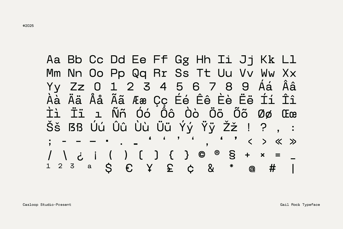 Gail Rock - Typewriter Branding Font, a Sans Serif Font by Casloop Studio (Photo 6 of 9)