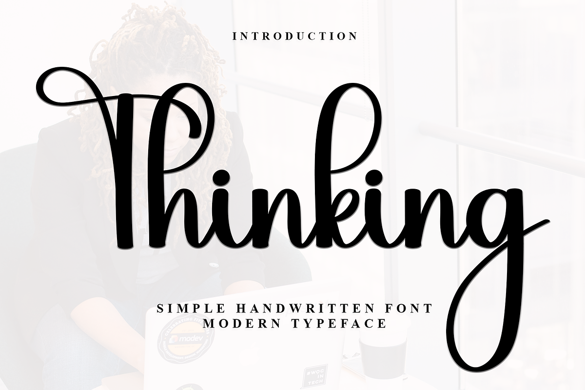 Thinking, a Handwritten Font by InermediaSTUDIO (Photo 1 of 14)