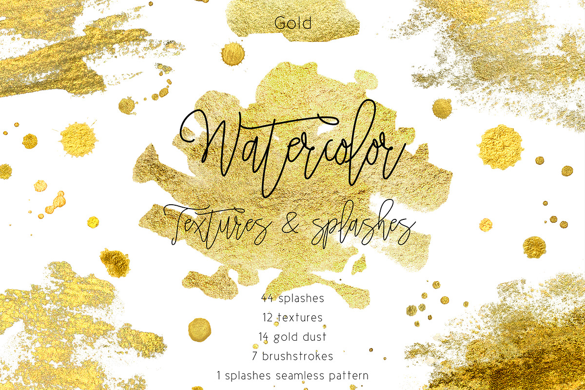 Golden textures, washes & splashes, a Texture Graphic by marie dricot (Photo 1 of 12)