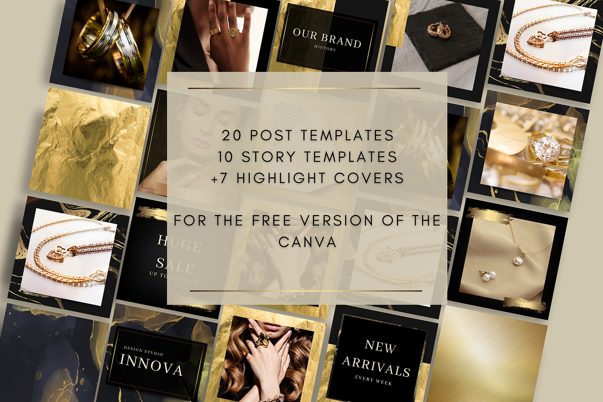 Black and Gold Instagram Template, a Social Media Template by Innova Studio