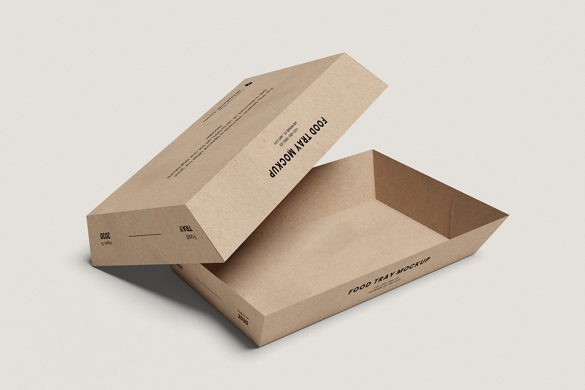 Food Tray Mockup, a Packaging Mockup by xavier_studio (Photo 4 of 5)