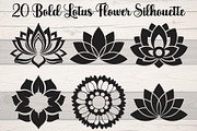 Bold Lotus Flower Silhouette, an Object Graphic by Creativeshirt (Thumbnail 1 of 15)