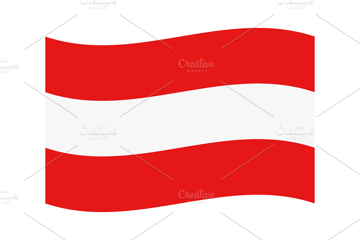 Austria flag, an Illustration by Mark1987