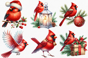 Watercolor Red Cardinal Christmas, an Illustration by Canvas Craft (Thumbnail 2 of 7)