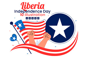 10 Liberia Independence Day Vector, a Seasonal Illustration by denayunebgt