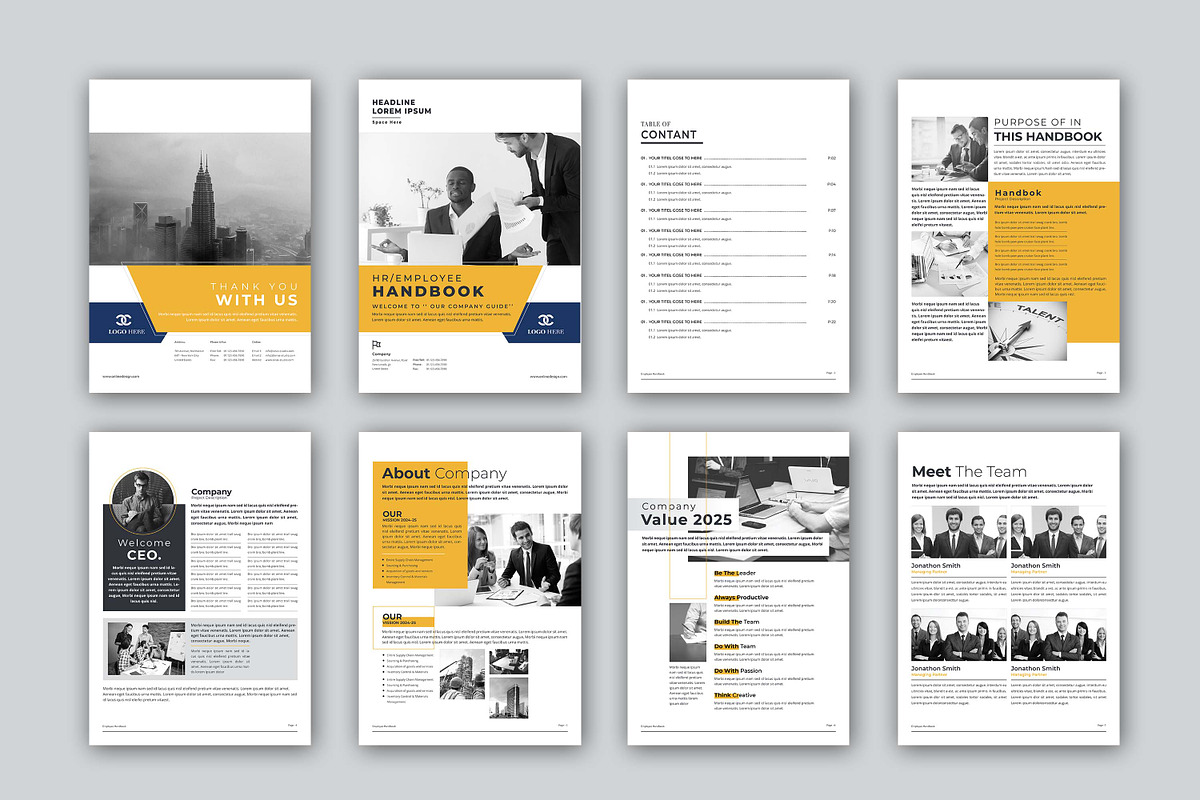 Employee Handbook Bundle | Word, IND, a Brochure Template by obayes (Photo 61 of 75)