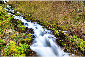 Wahkeena creek in the columbia river stock photo containing waterfall and, a Nature Photo by Leonid Andronov