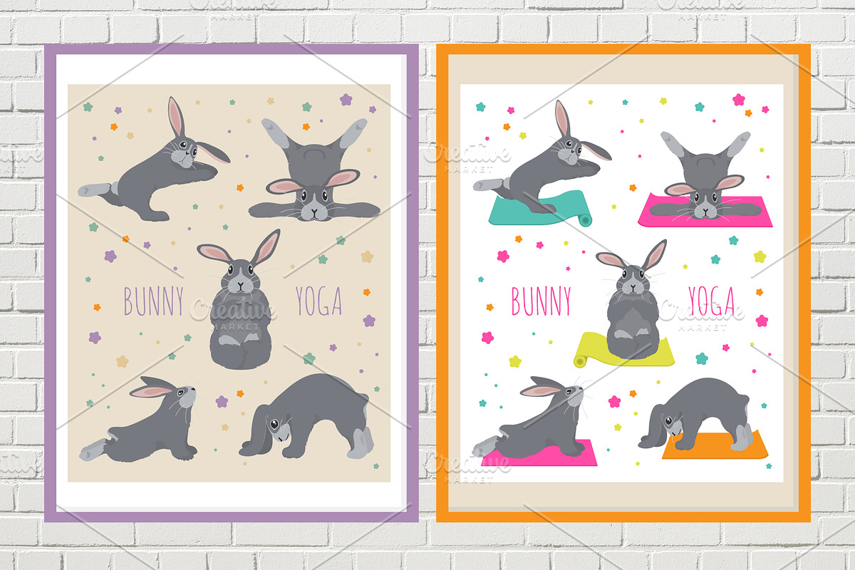 Bunny yoga, an Animal Illustration by pet design shop (Photo 2 of 4)