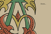Woodcut Dropcaps, a Blackletter Font by kaer_shop (Thumbnail 9 of 12)